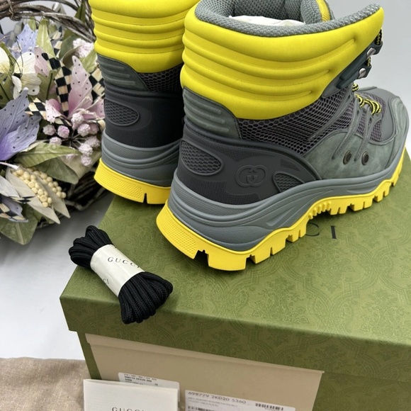 Men’s Gucci contrast panel lace up boots size 10 made in Italy - Picture 4 of 11